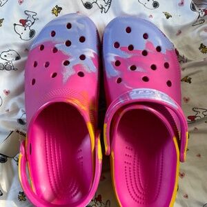 Crocs Classic Rainbow Adult Tie Dye Clogs-M9/W11